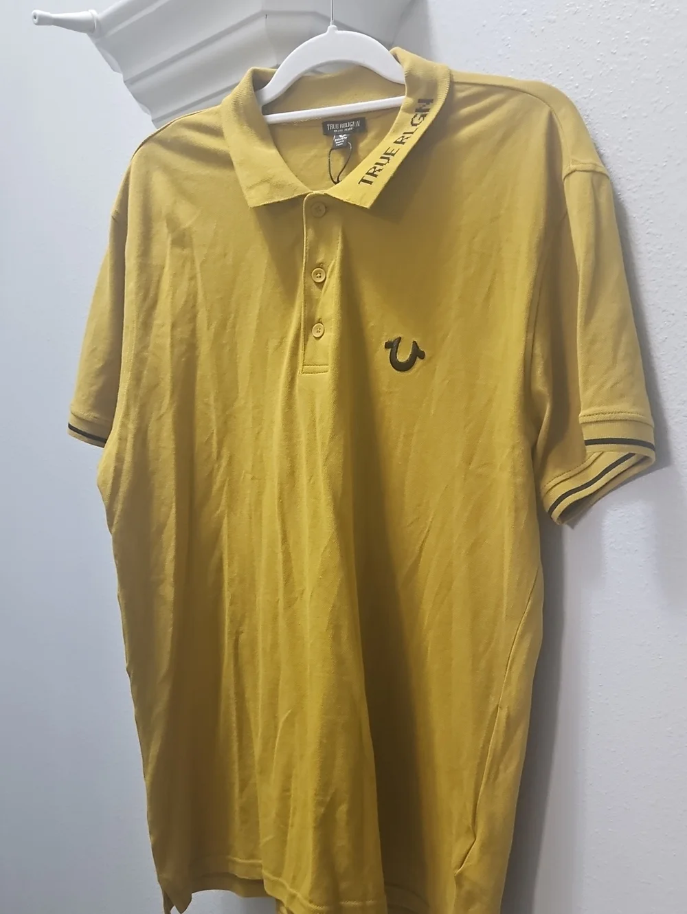 True Religion Men’s Yellow Polo Shirt